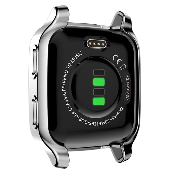 Kellokotelo Garmin Venu SQ täysin peittävä näytönsuoja (hopea)