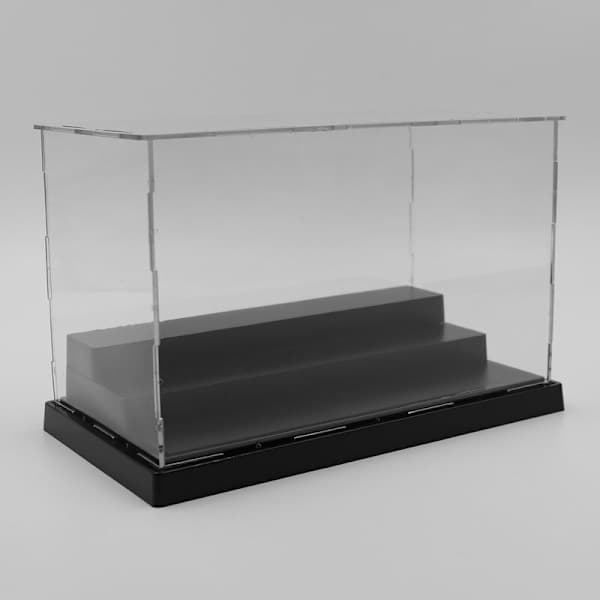 Actionfigurer Legetøj Samlerobjekt Akrylglas Displaystativ Støvbetræk Sort Base Støvtæt Boks 21X11X13Cm