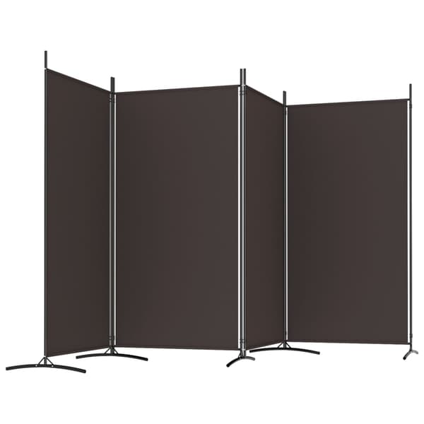 vidaXL Romdeler 4 paneler brun 346x180 cm stoff Brun 4620