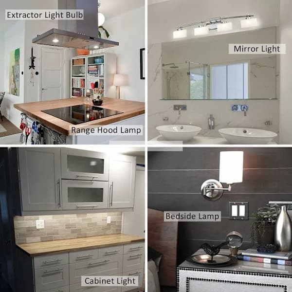 E14 LED Refrigerator Bulb, 2W SES Bulb (Equivalent to 20W-25W), 140LM, Cool White-6000K, 4-pack