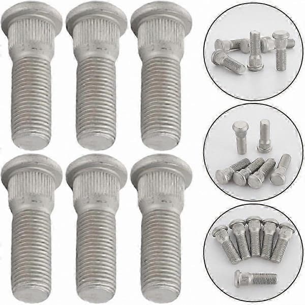 6 Pcs M14x1.5 Heavy Duty Wheel Studs and Bolts for SUVs and Trucks