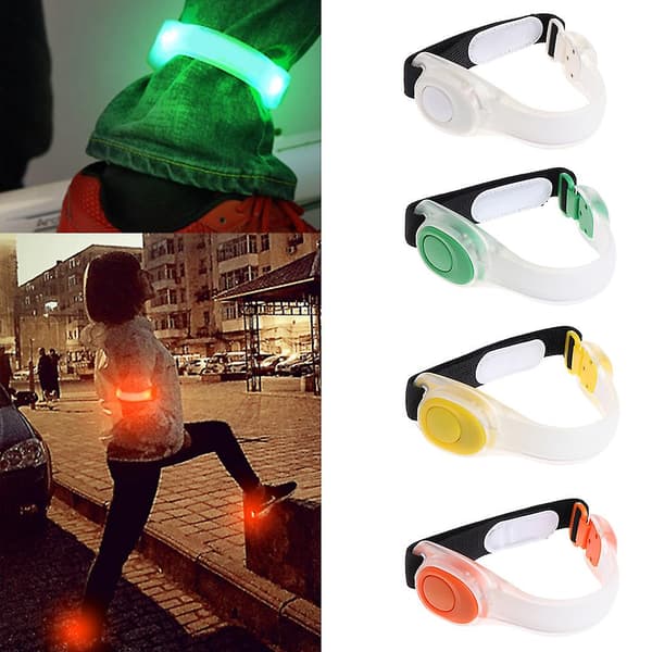LED-armbånd med lys, reflekterende blinkende for sykling, jogging og camping
