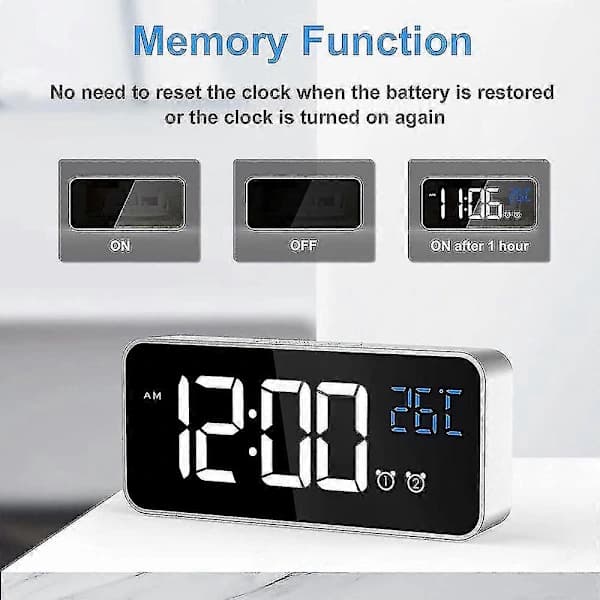 Large Digital Alarm Clock For The Visually Impaired - Large Electric Clock For Bedroom, Jumbo Number Display, Fully Dimmable Brightness, USB