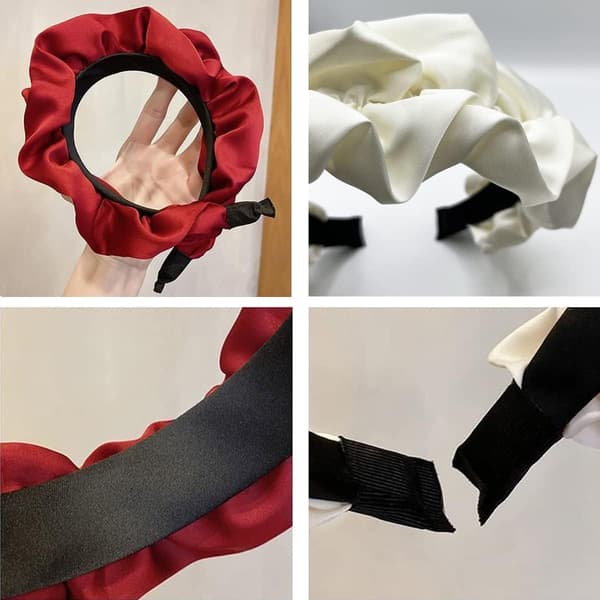 Brede pandebånd til kvinder Elastisk hårbånd Håraccessories Rødt pandebånd