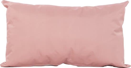 Sæt med 2 udendørs pudebetræk, vand- og UV-resistente, vaskbare i polyester, til terrasse, have og sofa, gammelrosa, 30 x 50 cm