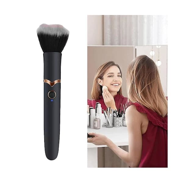 Kosmetisk Makeup Blandingsbørste med 10 Vibrationsfrekvenser til Hurtig Makeup Elektrisk Makeup Puff