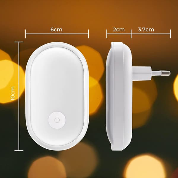 1 pc LED Night Light Power Outlet with Touch Control, Night Light with Dusk Sensor and Adjustable Brightness, Children's Night Light for Children's Room, Stairs, Hallway, Kitchen
