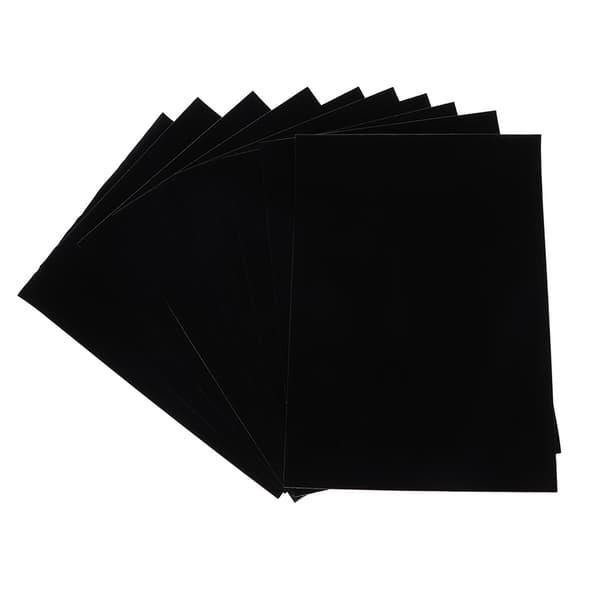 10 Pcs Self-Adhesive Black Jewelry Box Flocking Liner Sticky Flocked Fabric Accessory