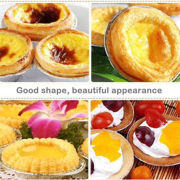 100 stk engangs eggekopper, tinnfolie, eggformer, bakeformer, paiformer