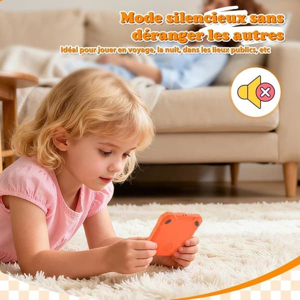 6-in-1 Electronic Tic-Tac-Toe Game – Portable Rechargeable Console with Silent Mode; Interactive Toy for Children