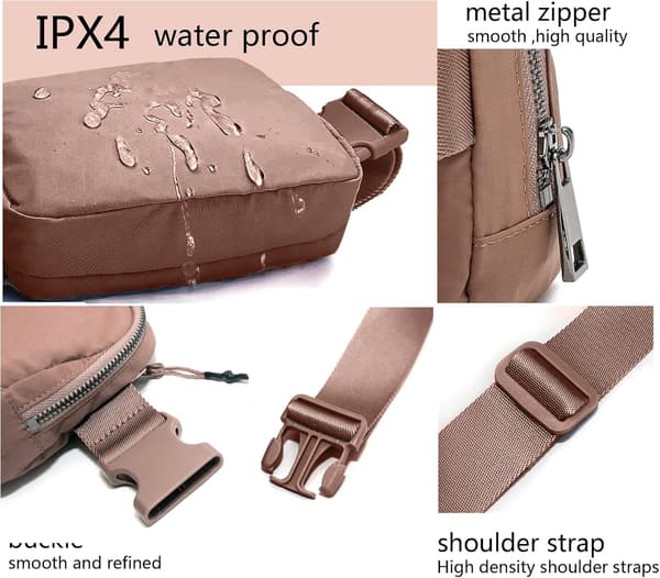 Fanny Belt Bag Midjeväska Crossbody Väskor Bum Bag för Löpning Vandring