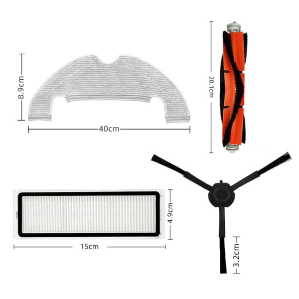 Varaosat L10Plus/Z10Pro/D10PLUS-robotti-imuriin - Harja, HEPA-suodatin, Moppityyny, Pölypussi