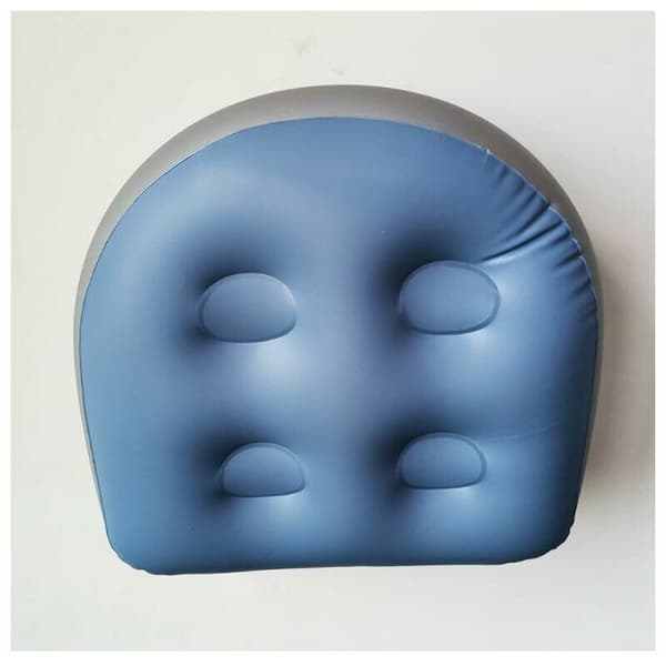 Multifunctional Seat Cushion Inflatable Waterproof Damping Massage Bath Mat Soft Backrest for Bath 2 Pcs Blue
