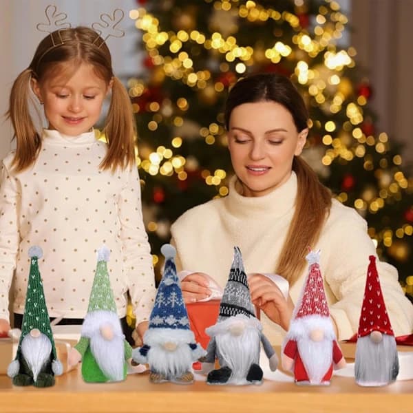 24 dele julemands-adventskalender 2025 | 24 dages nedtælling til julepynt dværgdukke samlerlegetøjsfigurer