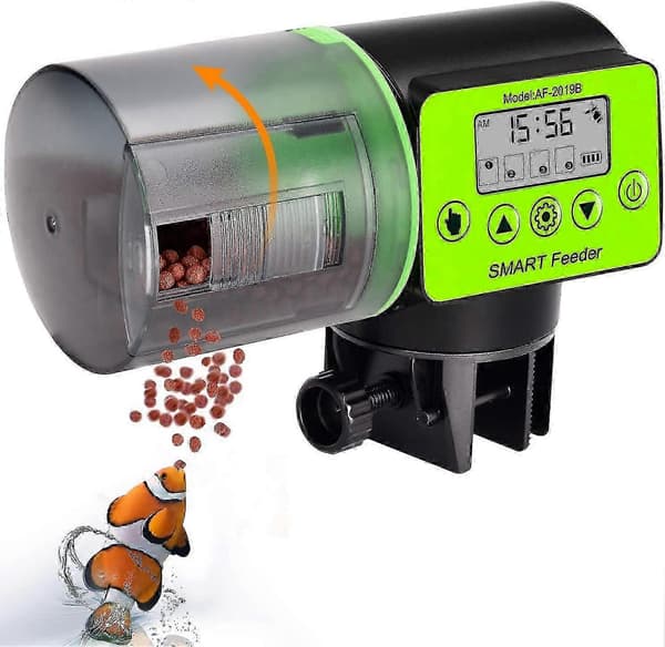 Automatic Aquarium Fish Feeder, Moisture-Proof, Electric Food Dispenser for Vacation and Weekend