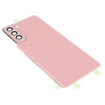 Compatible for Samsung Galaxy S21+ 5G Battery Cover Back Cover Replacement Parts with Camera Ring (without Logo)(Pink)