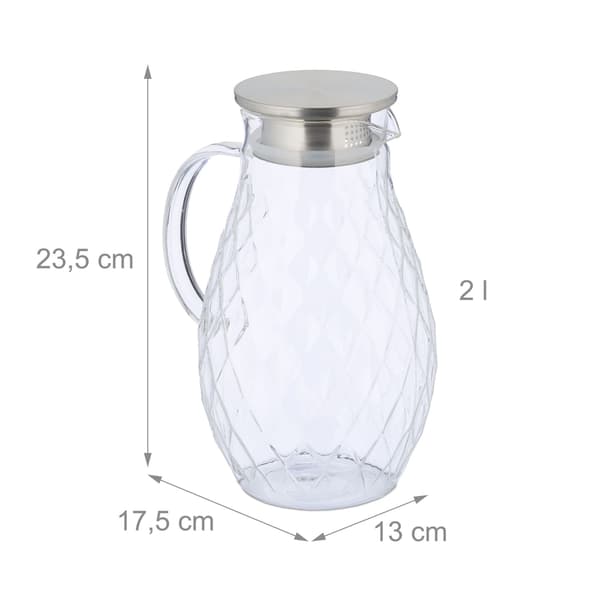 Lasikarahvi kannella 2 l