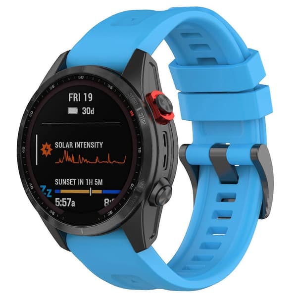 Garmin Fenix 7X -kellon ranneke, monivärinen taivaansininen Multicolor Sky Blue