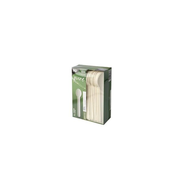 Bestik Ske PURE Papir 15,5cm 100/pk Vit papper