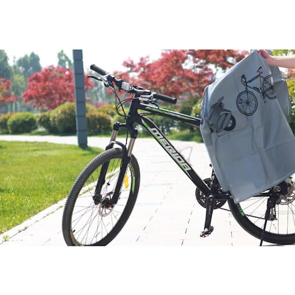 Cykelöverdrag Vattentätt Dammtätt UV-skydd för Utomhusförvaring Universell Passform 200 x 105 cm Grå