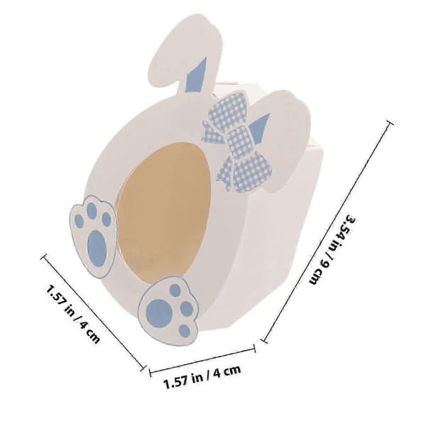 Blue Easter Candy Boxes Paper Storage Box for Storage 10 Pcs Rabbit Theme