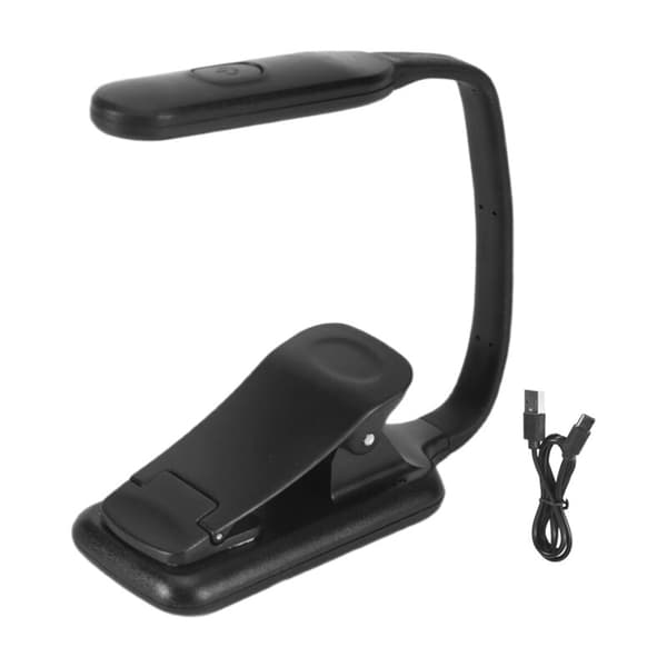 Reading Lamp, Rechargeable Reading Light, 9 LEDs for Reading in Bed with 3 Brightness Levels, Easy to Attach