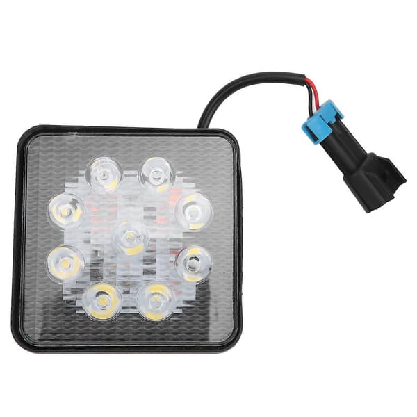 27W LED-arbeidslys for bil, frontlys, kjørelys, multifunksjonell firkantet universal