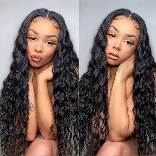 Women's Wig Black Curly Wavy Fiber Heat Resistant Afr