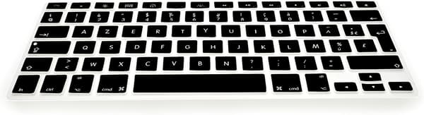 Näppäimistön suojus Apple MacBook Air 13 Pro Retina 13 \" ja 15 \" - Joustava silikonisuoja - Musta Slim Pad