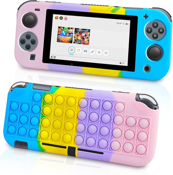 (Pink) 1 pc Compatible Nintendo Switch Lite Case Protective Shell