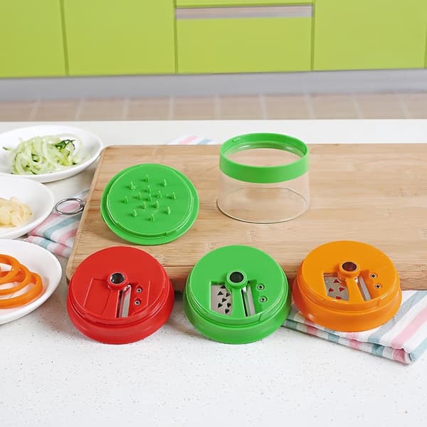 4-i-1 Grøntsagsspiralizer, nudelmaskine til zucchini, gulerødder, agurk og kartofler