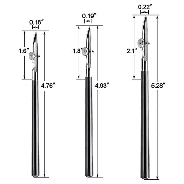 3 Sizes Art Ruling Pen Set, 3-pack - Hinged Masking Pen, Straight Line Pen for Drawing Mounts