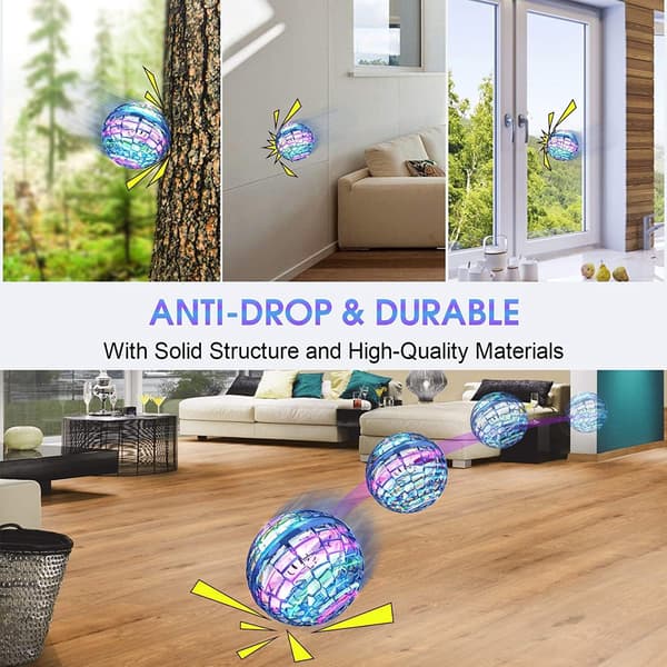 Flyvende bold, Mini boomerang drone, UFO oplyst flyvemaskine med LED-lys