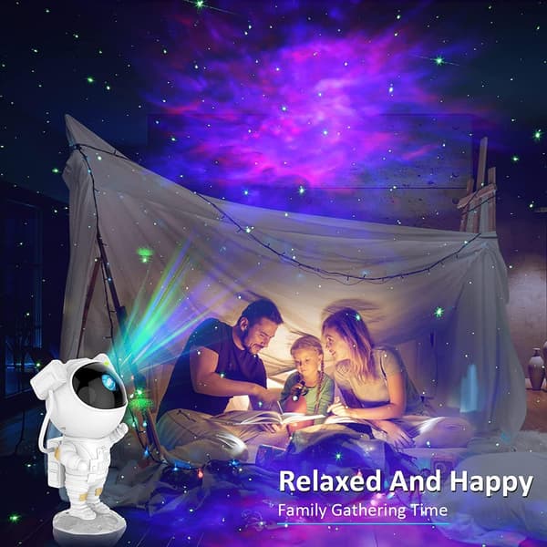 Stjernelysprojektor, astronaut-galakseprojektorlampe med fjernkontroll