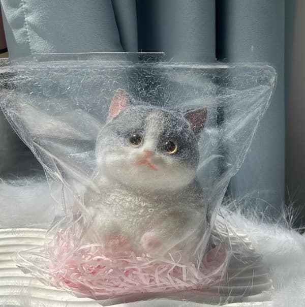 Stor Taba Squishy Kat, Taba Kat Squishy Klemmelegetøj, Bedårende Squishy Kat, Squishy Gummikat, til Fest og Fødselsdag Eller Jul (Grå)