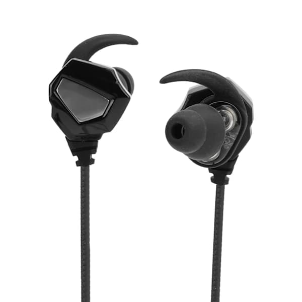 3,5 mm In-Ear Gaming Headset med Mikrofon HiFi Stereo Lyd Subwoofer Mini Hovedtelefoner Sort Sølv