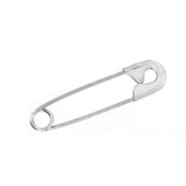 Sølvfarvede sikkerhedsnåle 2,7 cm 144 stk.