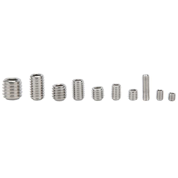 350 pcs Concave End Set Screws 304 Stainless Steel Hardware Accessories M3-M8