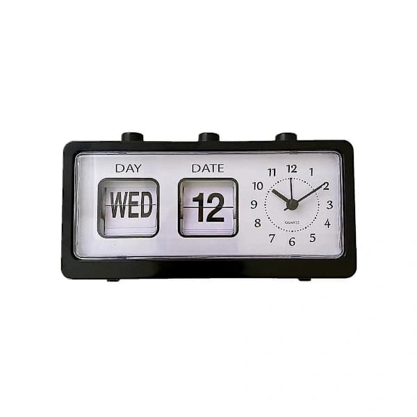 Mekanisk väckarklocka Nyhet Flip Klocka Skrivbords Digital Klocka Med Kalender Klocka Heminredning Retro