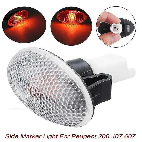 For 206 407 607 Blinklys Sidemarkeringslys Repeaterlampe Indikator 632574