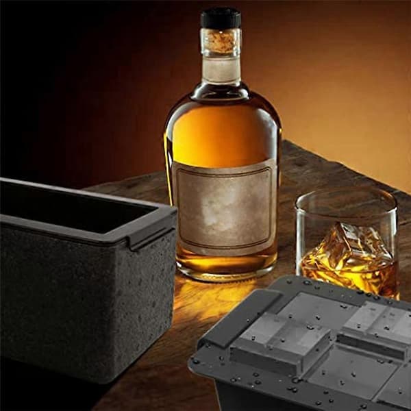 Clear Ice Maker, Clear Ice Cube Tray Makes 8 Large Square Ice Cubes, Crystal Clear Ice Cube Machine