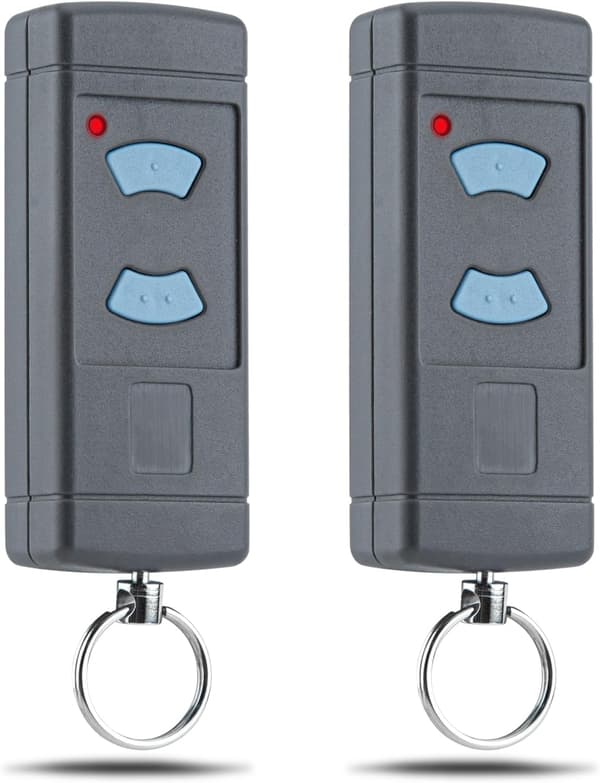 Garage Door Remote Control, Replacement for Hormann HSM4 868 HSE2 868, 2-Channel 868.3 MHz Mini Transmitter for Blue Button Models, 2-Pack
