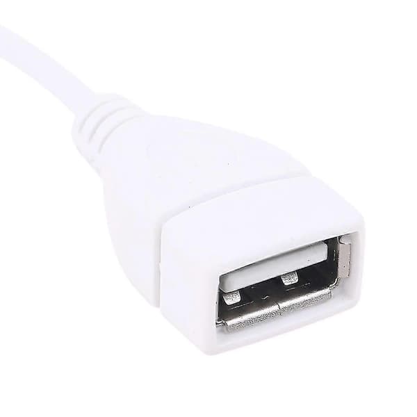 USB 2.0 hann til hunn-kabel med bryter for strømkabel