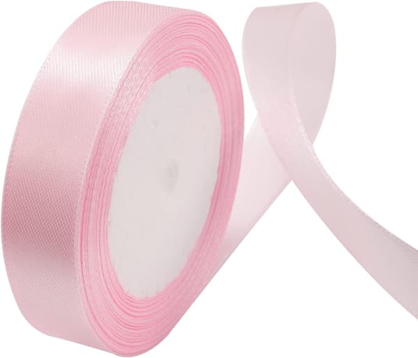 Rosa satinband, 4 cm 22 m dubbelsidigt polyester satinband D