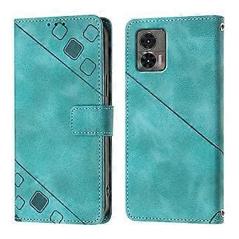 Preget PU-deksel til Motorola Edge 30 Neo (grønn)