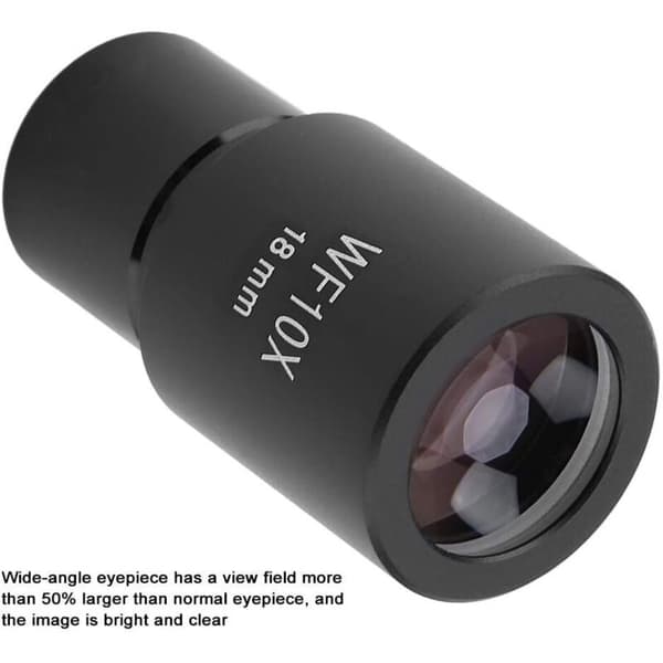 10X Mikroskop Okular Tilbehør til Mikroskop Optik Okular Biologisk Mikroskop Linseadapter til Mikroskop Diameter 23,2 mm