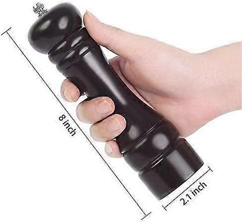 Professional pepper mill for chefs, 20 cm wooden salt and pepper grinder