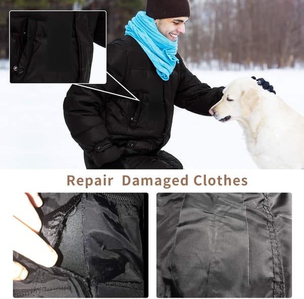 Självhäftande reparationslappar - 5 ark Grå 20x15 cm