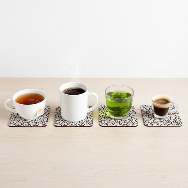 4-pak - Glasbrikker Kattegruppe - Underlag til Glas multifärg multicolor