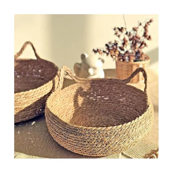 Koselig Hundeseng Sommer Klorebrett Rattan Vaskbart Tilbehør Vevd Avtakbar Pute 35cm,A